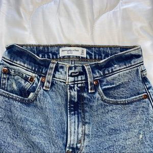A&F acid wash high rise mom jeans
